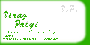 virag palyi business card